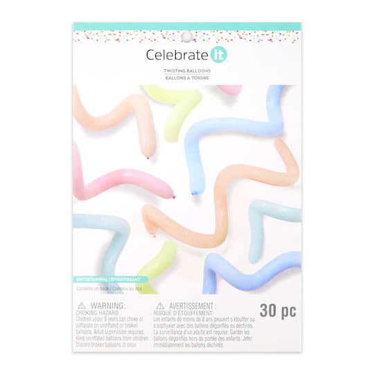 Pastel Rainbow Twisting Balloons by Celebrate It™ Summer, 30ct.